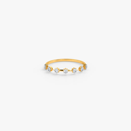 Gold Petal Harmony Lab Grown Diamond Ring (Size 12)