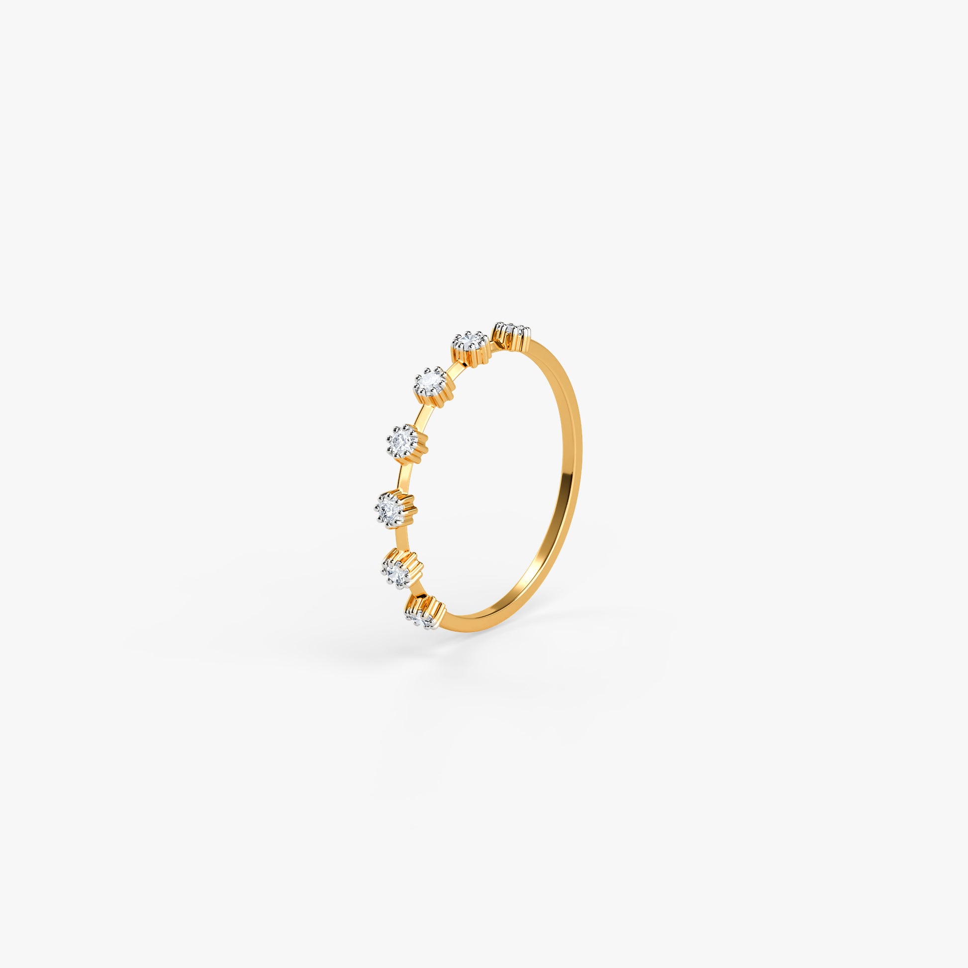 Gold Petal Harmony Lab Grown Diamond Ring (Size 12)