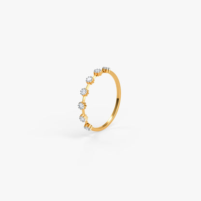 Gold Petal Harmony Lab Grown Diamond Ring (Size 12)