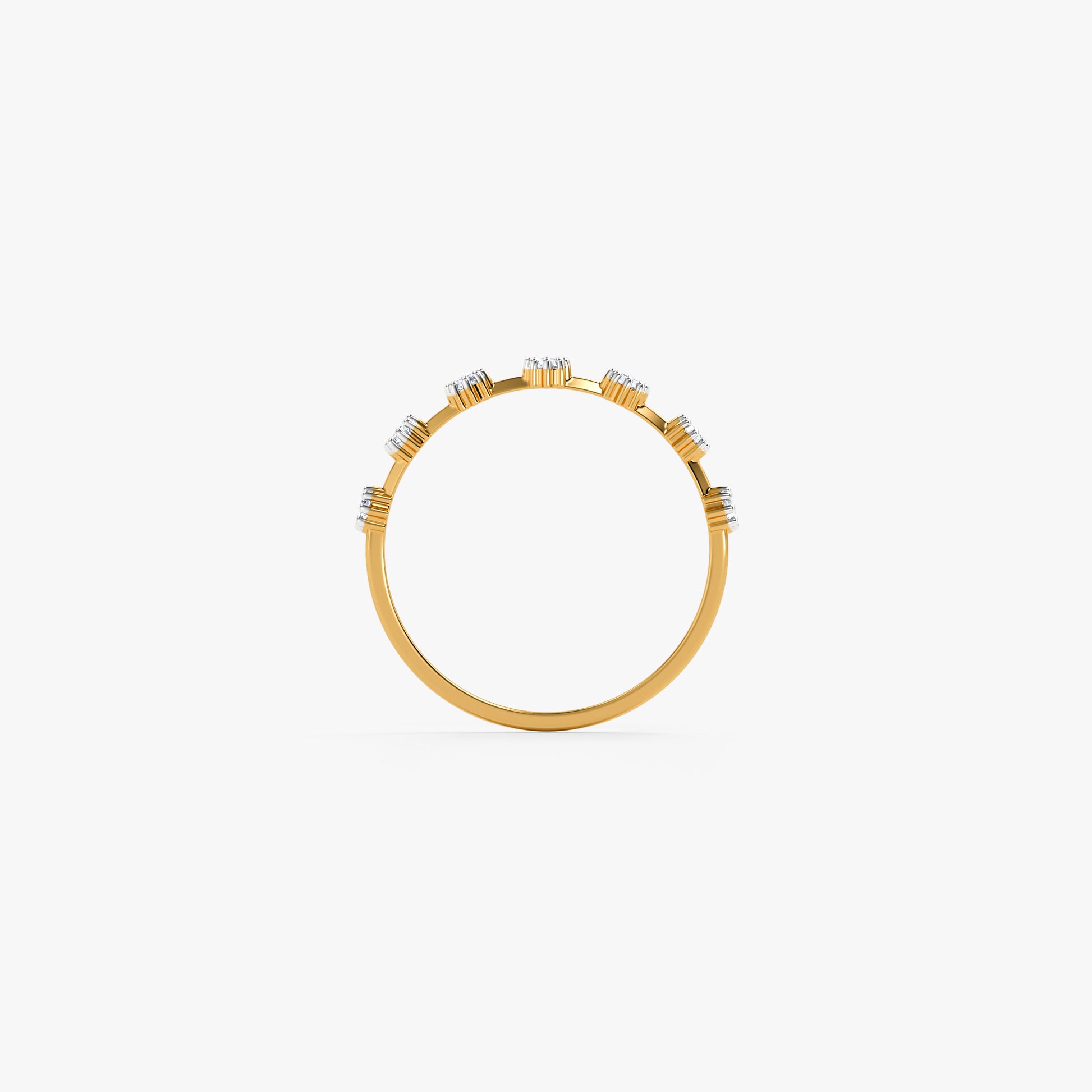 Gold Petal Harmony Lab Grown Diamond Ring (Size 12)
