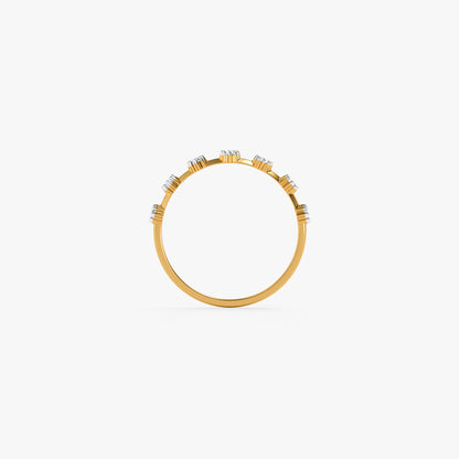 Gold Petal Harmony Lab Grown Diamond Ring (Size 12)