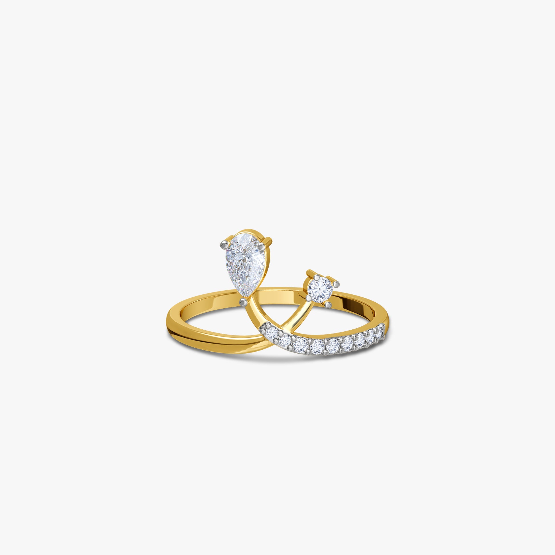 Gold Twin Desire Lab Grown Diamond Ring (Size 12)