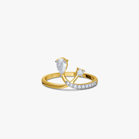 Gold Twin Desire Lab Grown Diamond Ring (Size 12)