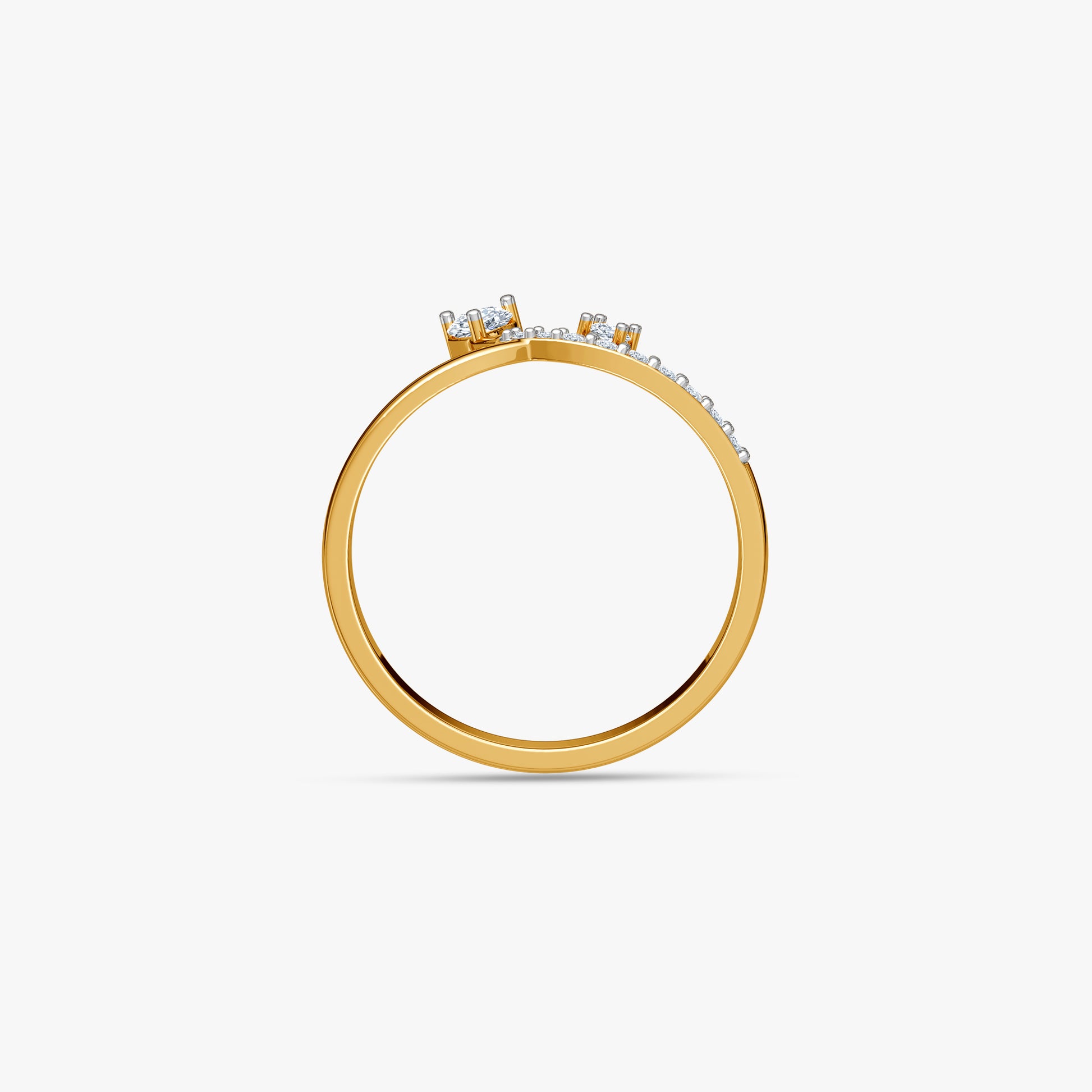 Gold Twin Desire Lab Grown Diamond Ring (Size 12)