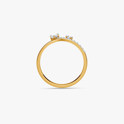 Gold Twin Desire Lab Grown Diamond Ring (Size 12)