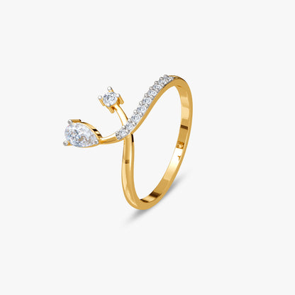 Gold Twin Desire Lab Grown Diamond Ring (Size 12)