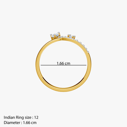 Gold Twin Desire Lab Grown Diamond Ring (Size 12)