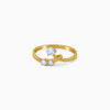 Gold Twin Arc Lab Grown Diamond Ring