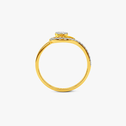 Gold Halo Current Lab Grown Diamond Ring (Size 12)