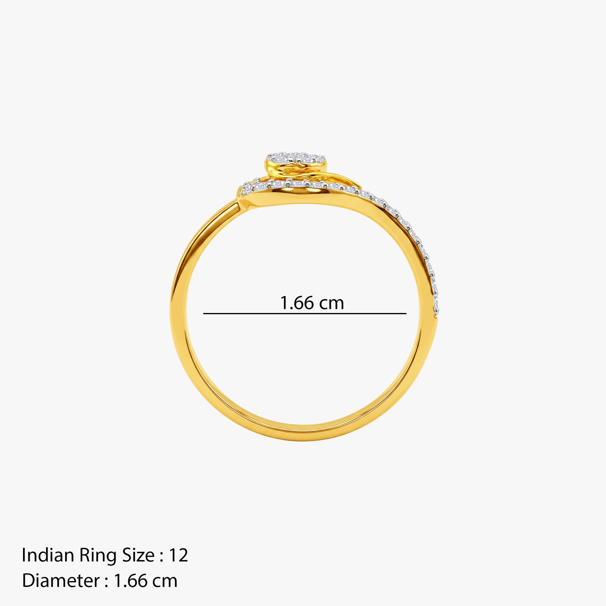 Gold Halo Current Lab Grown Diamond Ring (Size 12)