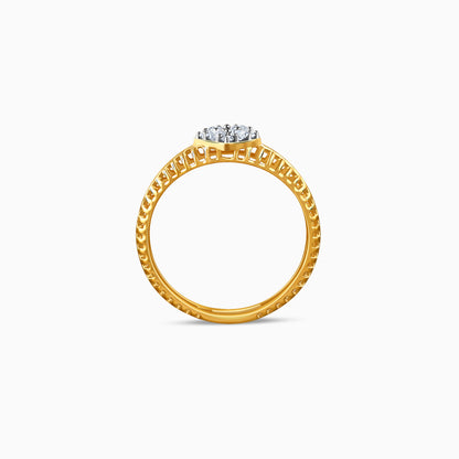 Gold Modern Matrix Lab Grown Diamond Ring