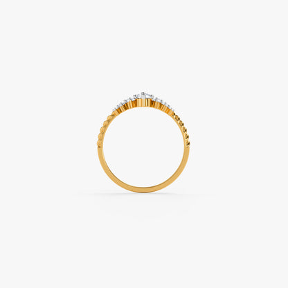 Gold Crowned Light Lab Grown Diamond Ring (Size 12)