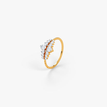 Gold Crowned Light Lab Grown Diamond Ring (Size 12)