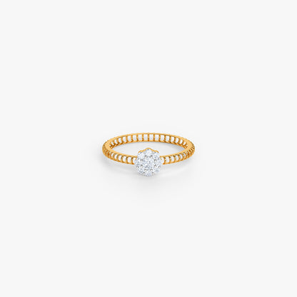 Gold Clustered Shine Lab Grown Diamond Ring (Size 12)