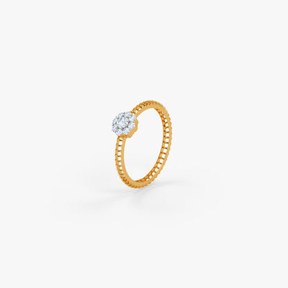 Gold Clustered Shine Lab Grown Diamond Ring (Size 12)