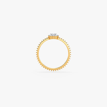 Gold Clustered Shine Lab Grown Diamond Ring (Size 12)