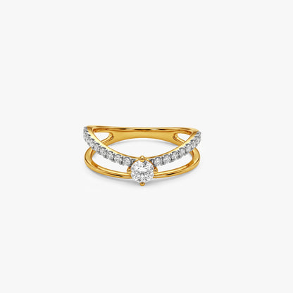 Gold Couronne V Lab Grown Diamond Ring (Size 12)