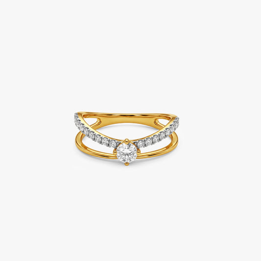 Gold Couronne V Lab Grown Diamond Ring (Size 12)