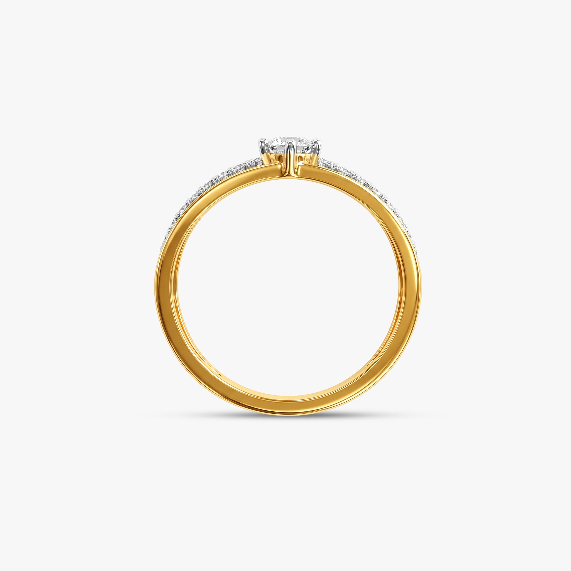 Gold Couronne V Lab Grown Diamond Ring (Size 12)