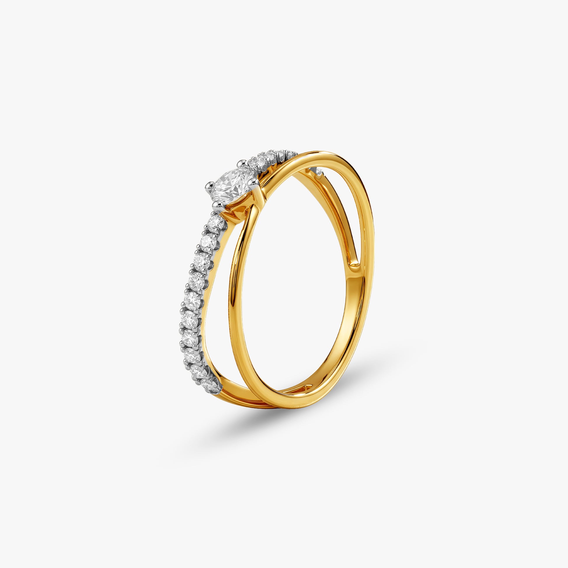 Gold Couronne V Lab Grown Diamond Ring (Size 12)