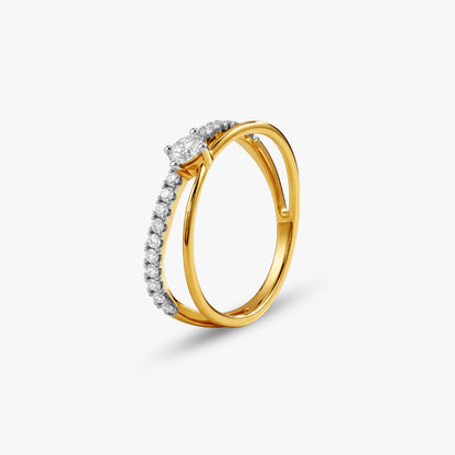 Gold Couronne V Lab Grown Diamond Ring (Size 12)