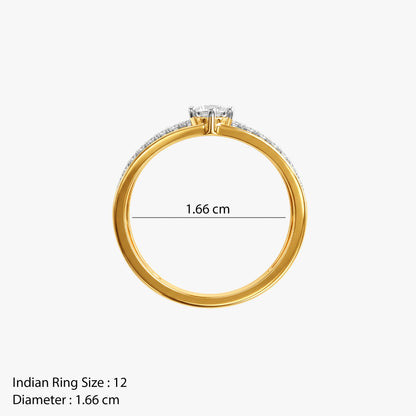 Gold Couronne V Lab Grown Diamond Ring (Size 12)