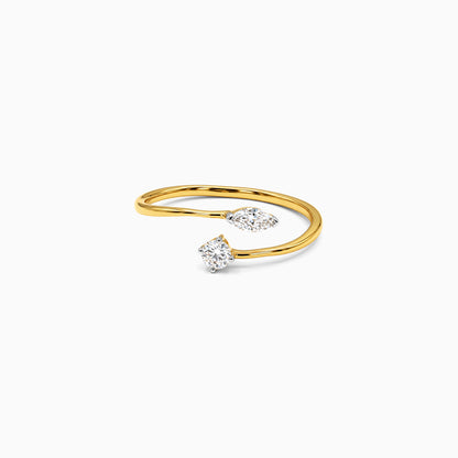 Gold Twin Gleam Lab Grown Diamond Ring (Size 12)