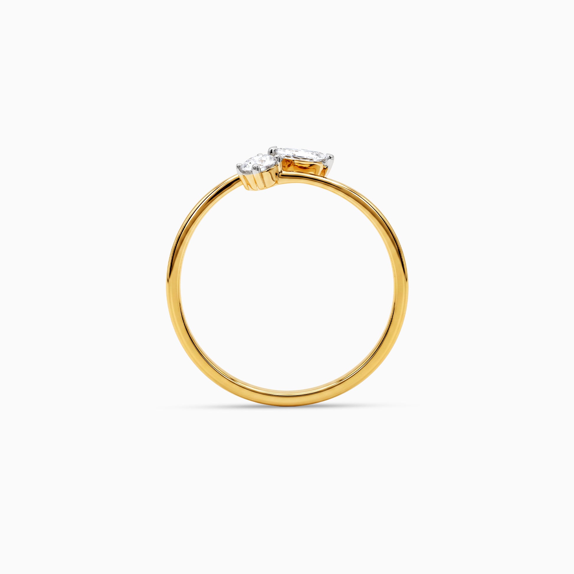 Gold Twin Gleam Lab Grown Diamond Ring (Size 12)