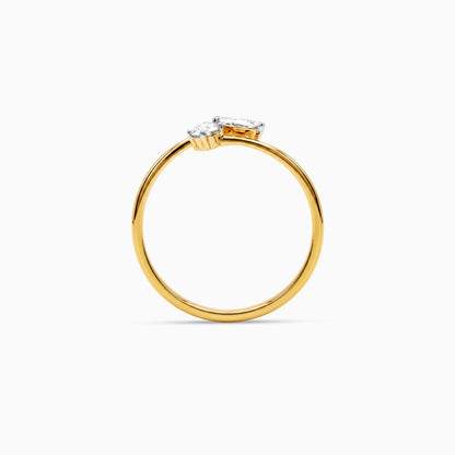 Gold Twin Gleam Lab Grown Diamond Ring (Size 12)