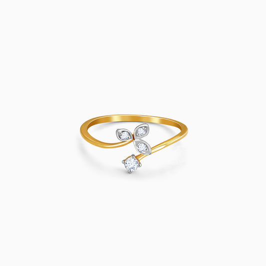 Gold Leaflet Delights Lab Grown Diamond Ring