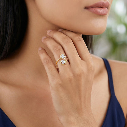 Gold Fantastic Love Lab Grown Diamond Ring (Size 12)