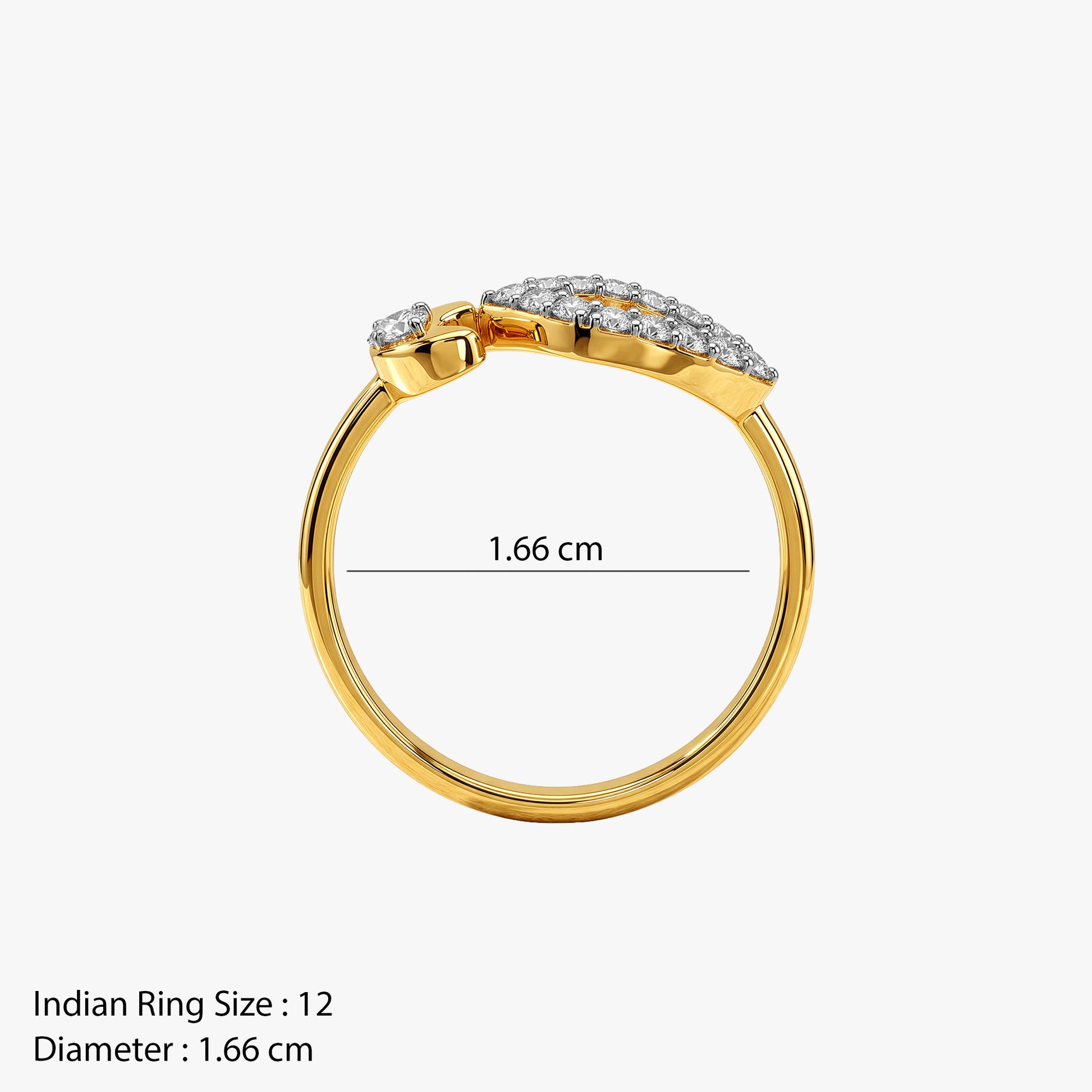 Gold Mirage Arc Lab Grown Diamond Ring (Size 12)