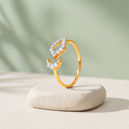 Gold Mirage Arc Lab Grown Diamond Ring (Size 12)
