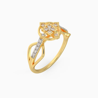 Gold Monumental Elegance Diamond Ring