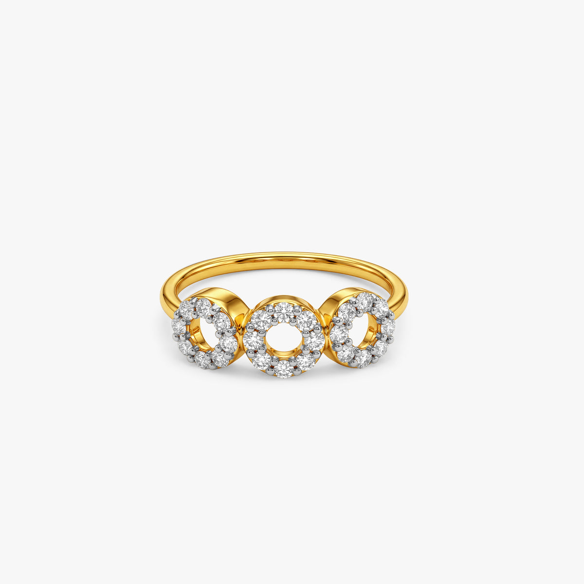Gold Rosette Doree Lab Grown Diamond Ring (Size 12)