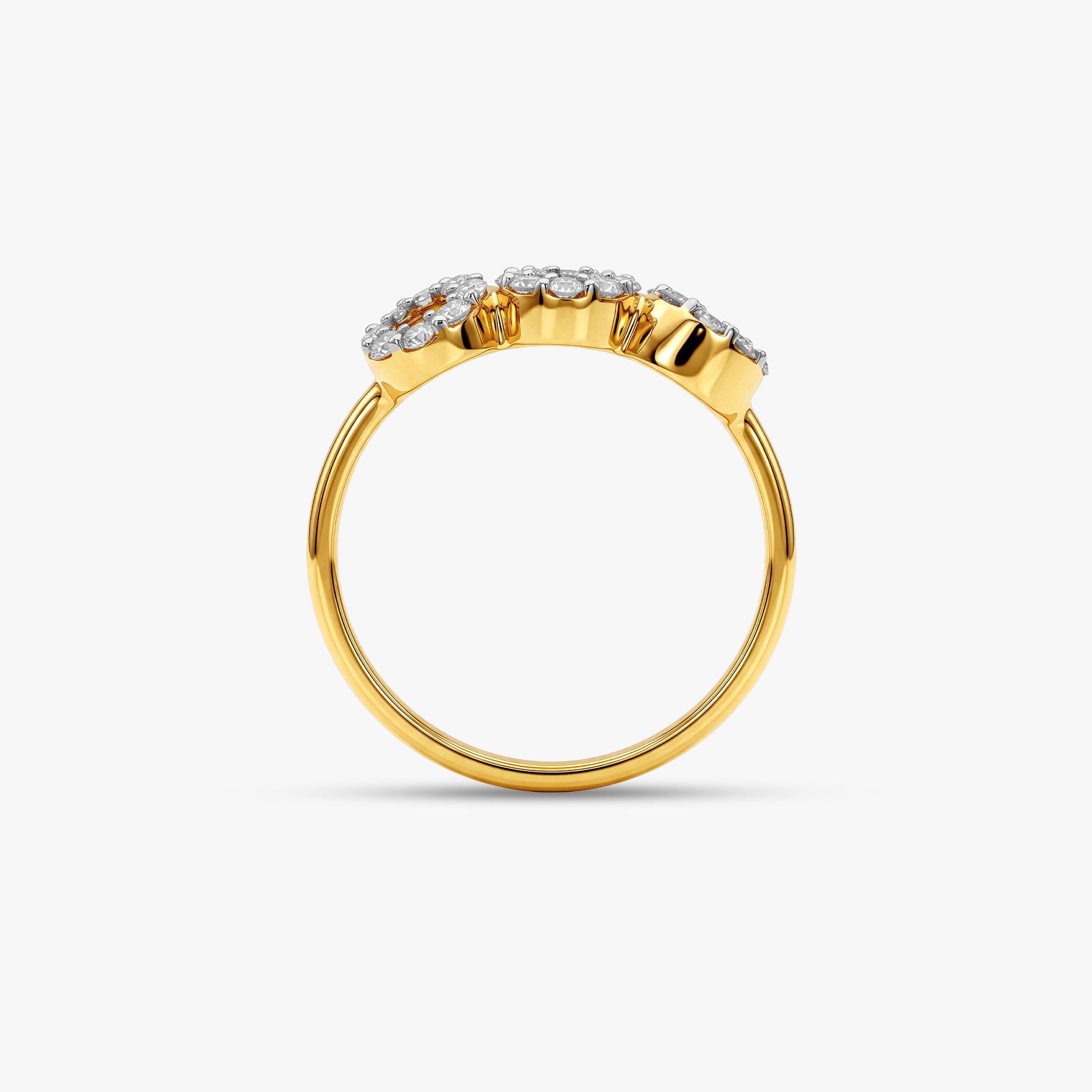 Gold Rosette Doree Lab Grown Diamond Ring (Size 12)