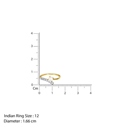 Gold Brillo Lab Grown Diamond Ring (Size 12)