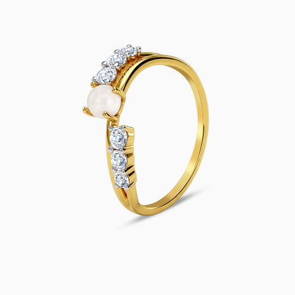 Anushka Sharma Gold Centre of Calm Lab Grown Diamond Ring (Size 12)