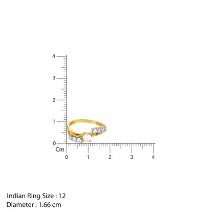 Anushka Sharma Gold Centre of Calm Lab Grown Diamond Ring (Size 12)