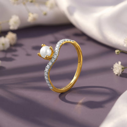 Anushka Sharma Gold Gracieux Shine Lab Grown Diamond Ring (Size 12)