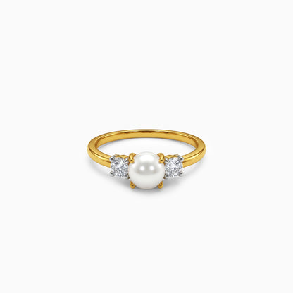Gold Nacre Lab Grown Diamond Ring (Size 12)