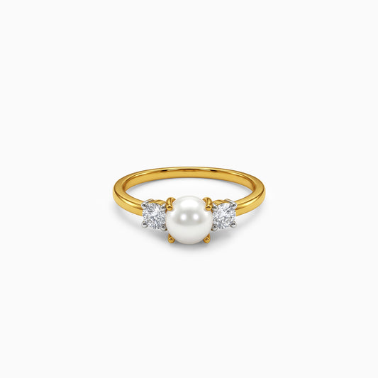 Gold Nacre Lab Grown Diamond Ring (Size 12)