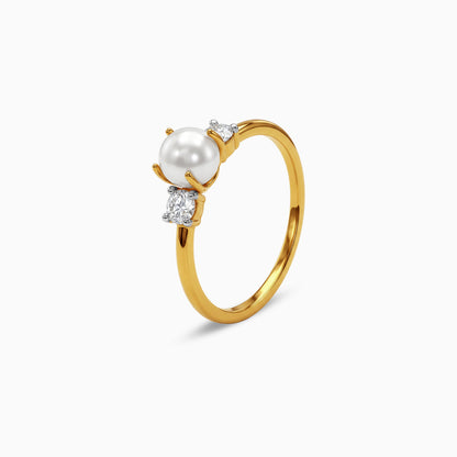 Gold Nacre Lab Grown Diamond Ring (Size 12)