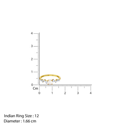 Gold Gracioso Lab Grown Diamond Ring (Size 12)