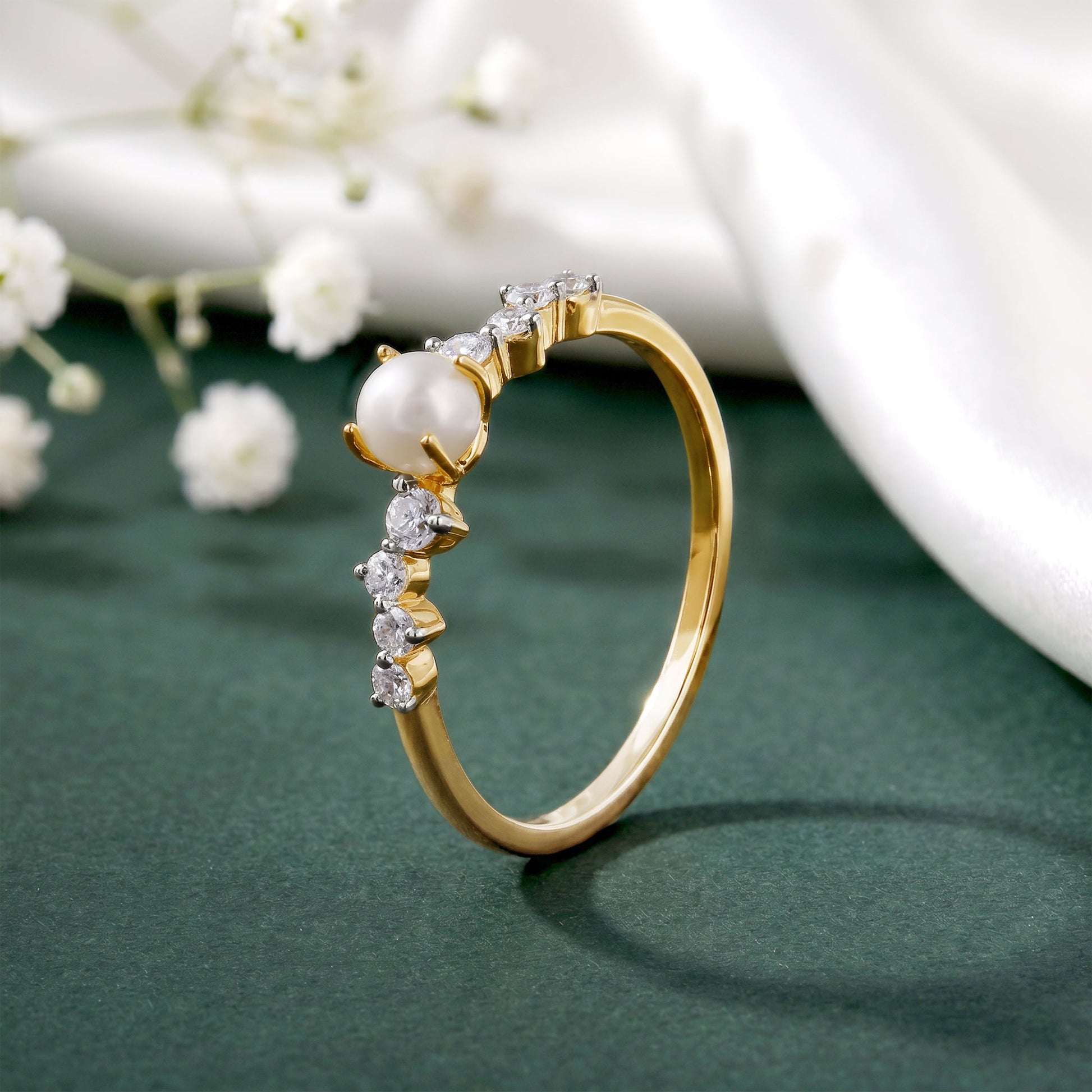 Gold Gracioso Lab Grown Diamond Ring (Size 12)