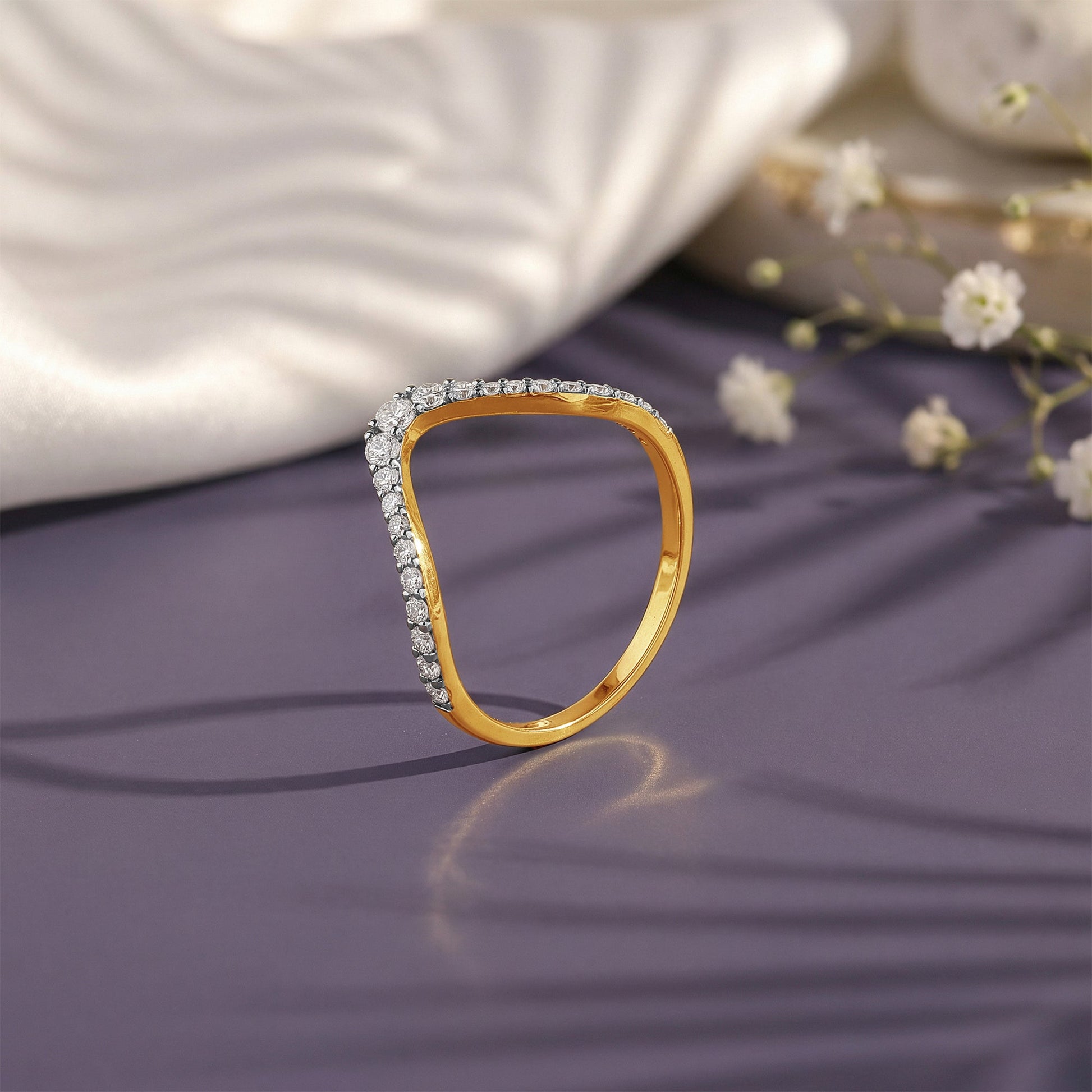 Gold Vanki Lab Grown Diamond Ring (Size 12)