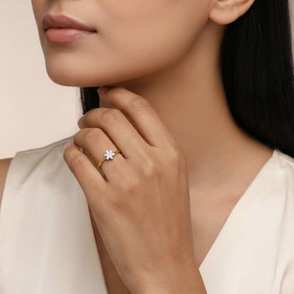 Gold Petal Party Lab Grown Diamond Ring (Size 12)