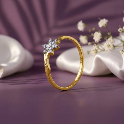 Gold Petal Party Lab Grown Diamond Ring (Size 12)
