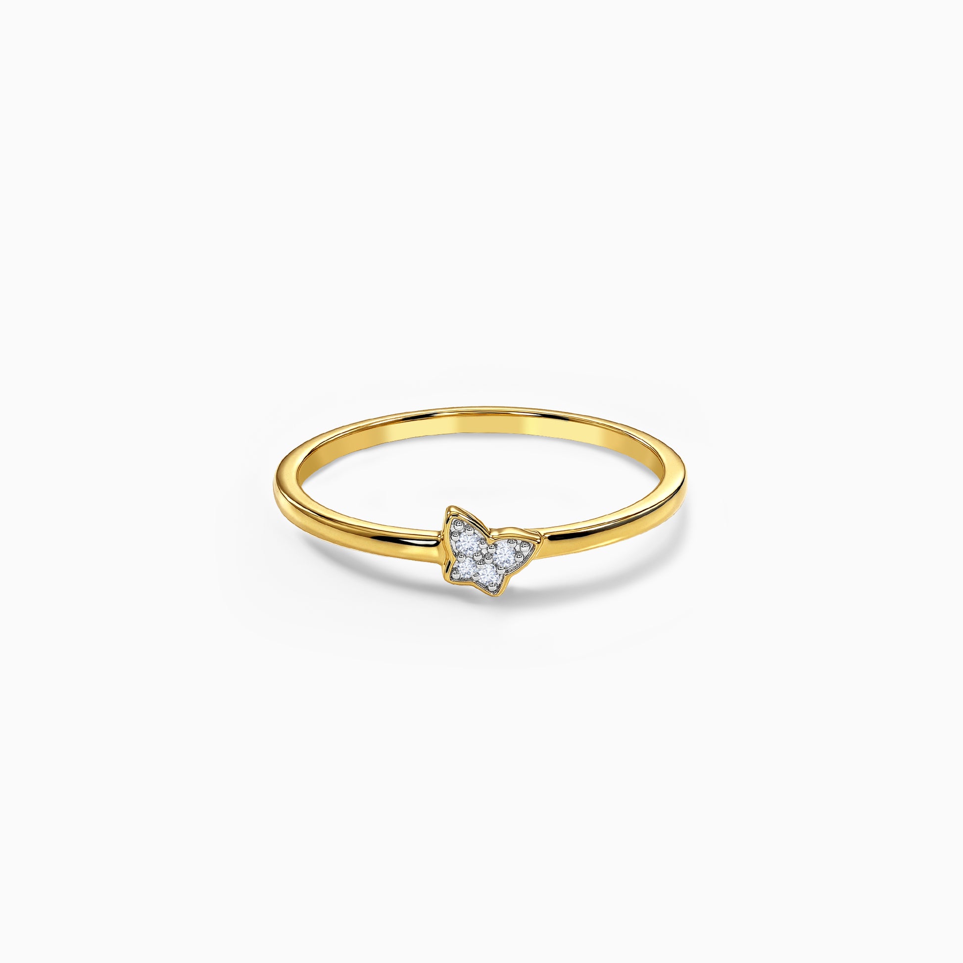 Gold Sweet Flutter Lab Grown Diamond Ring