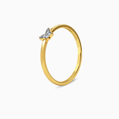 Gold Sweet Flutter Lab Grown Diamond Ring (Size 12)